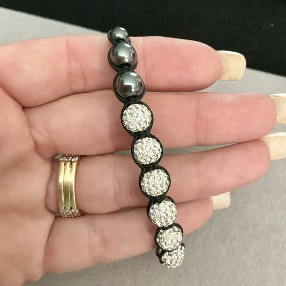 UNISEX -2 Adjustable Shamballa Bracelets/ Pre-Loved - Picture 5 of 7